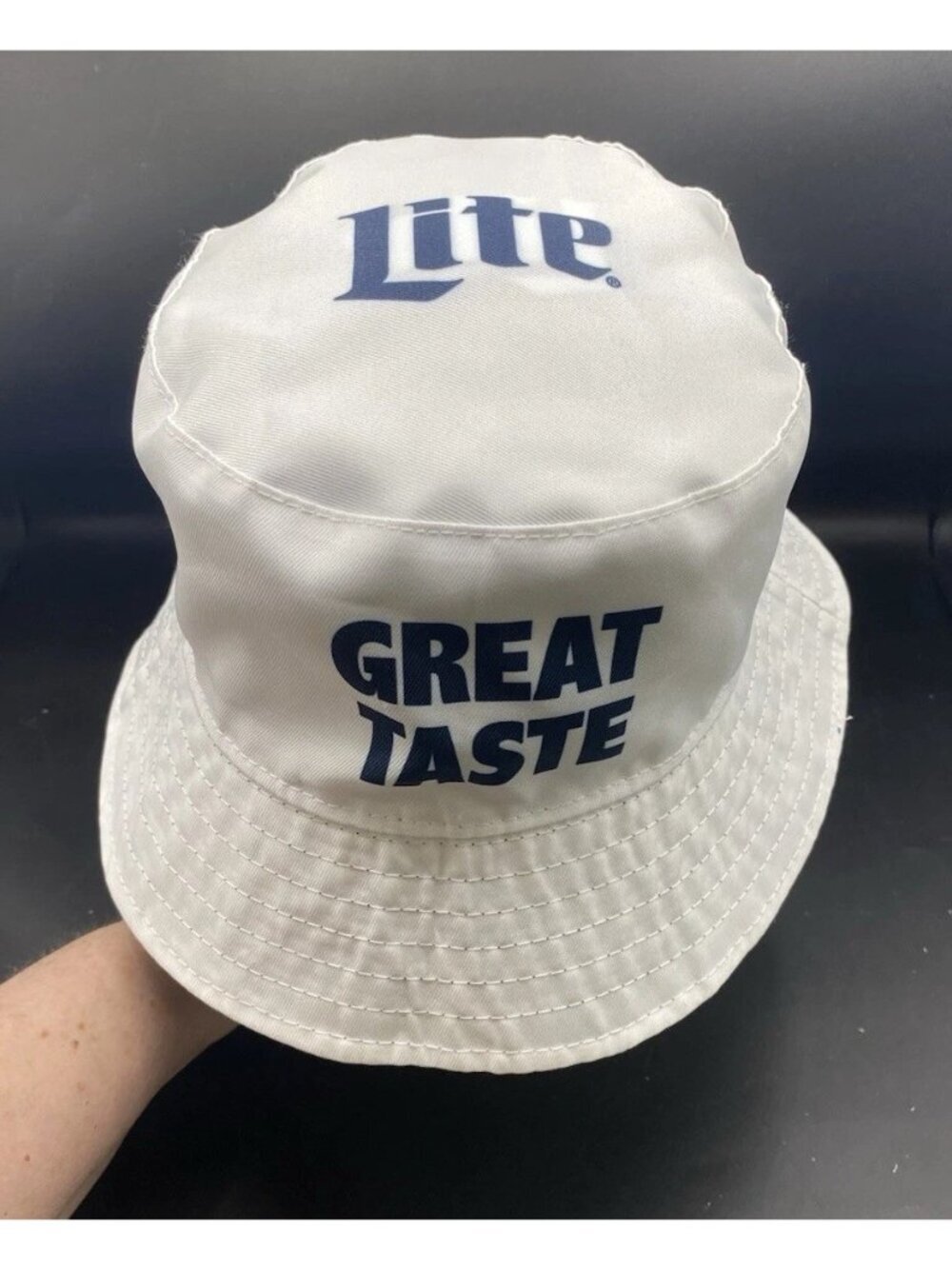 Miller Lite Reversible Bucket Hat Floppy Great Taste Less Filling One Size Mens